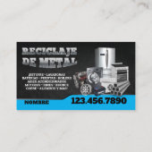 Scrap Metal Recycle English-Spanish Business Card 名刺 (裏面)