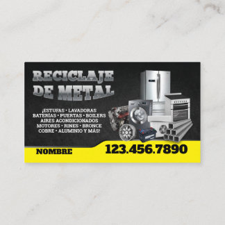 Scrap Metal Recycle English-Spanish Business Card 名刺