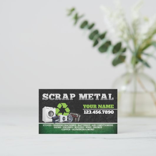 Scrap Metal Recycling Service Bilingual Card 名刺 (スタンド正面)