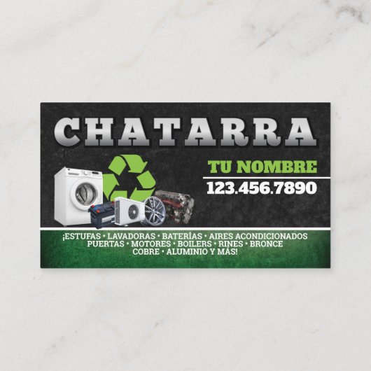 Scrap Metal Recycling Service Bilingual Card 名刺 (裏面)