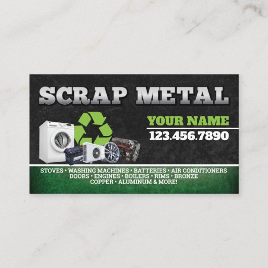 Scrap Metal Recycling Service Bilingual Card 名刺 (正面)