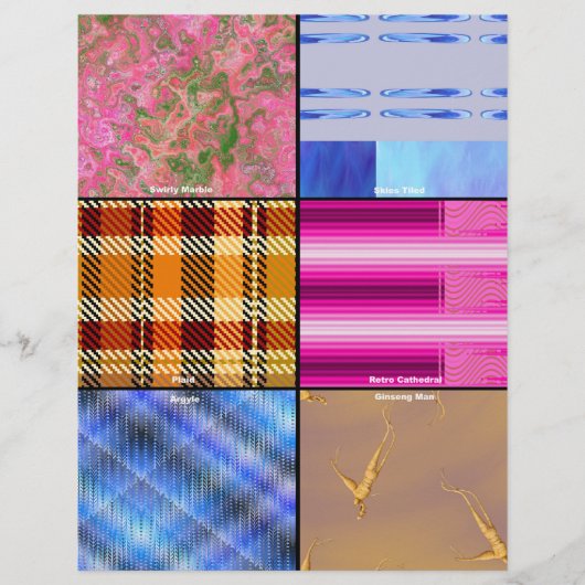 Scrapbook Sampler Bulk Scrapbook Paper Pages チラシ (正面)