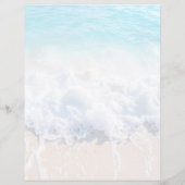 Scrapbook Sea Foam Blue Ocean Custom Paper (裏面)