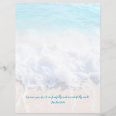 Scrapbook Sea Foam Blue Ocean Custom Paper (正面)