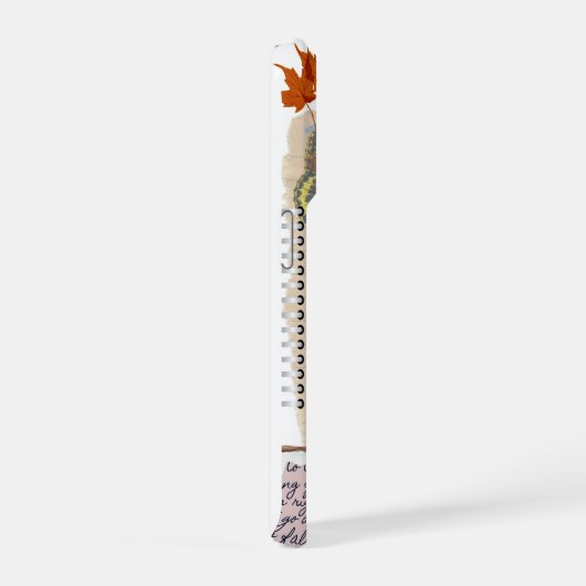 Scrapbook Style Floral Journal Cover Case iPhoneケース (右側面)