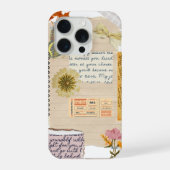Scrapbook Style Floral Journal Cover Case iPhoneケース (裏面)