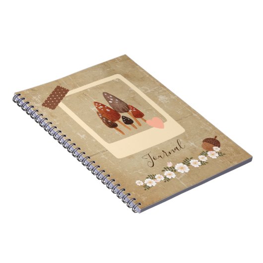 Scrapbook Style Mini Mushrooms ノートブック (右側)