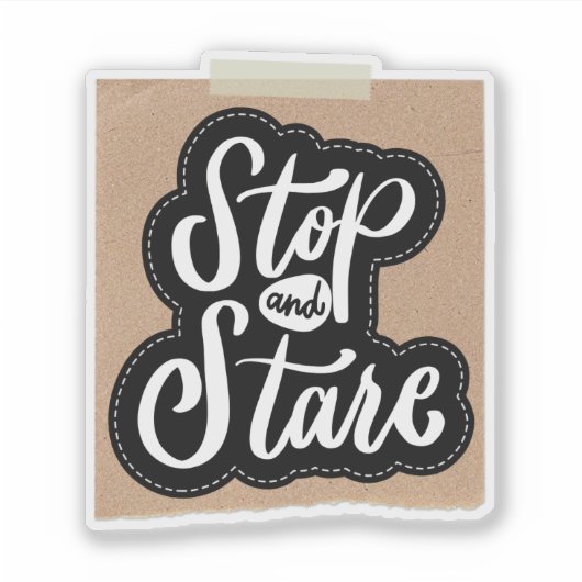 Scrapbook Style Motivation Quote Stickers シール (正面)