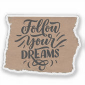 Scrapbook Style Motivation Quote Stickers シール (正面)