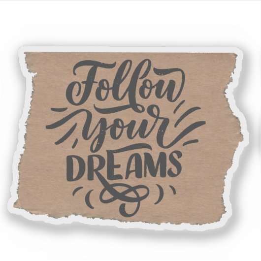 Scrapbook Style Motivation Quote Stickers シール (正面)