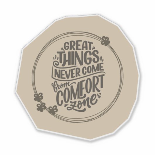 Scrapbook Style Motivation Quote Stickers シール (正面)