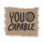 Scrapbook Style Motivation Quote Stickers シール (正面)