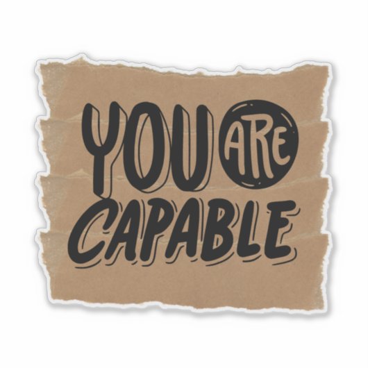 Scrapbook Style Motivation Quote Stickers シール (正面)