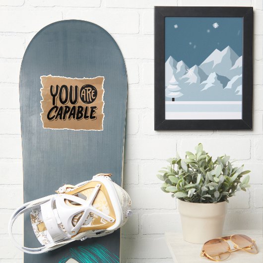 Scrapbook Style Motivation Quote Stickers シール (スノーボード)