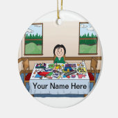 Scrapbooker -女性 セラミックオーナメント (左)