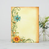 Scrapbooking Junkjournal Vintage Blumen Rahmen (スタンド正面)