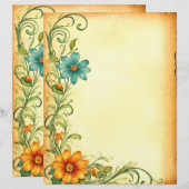 Scrapbooking Junkjournal Vintage Blumen Rahmen (正面/裏面)