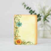 Scrapbooking Junkjournal Vintage Blumen Rahmen 出欠カード (スタンド正面)