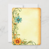 Scrapbooking Junkjournal Vintage Blumen Rahmen 出欠カード (裏面)