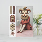 Scrapbooking Sheet whimsical gothic illustration レターヘッド (スタンド正面)