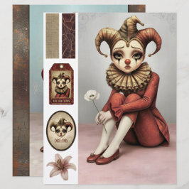 Scrapbooking Sheet whimsical gothic illustration レターヘッド