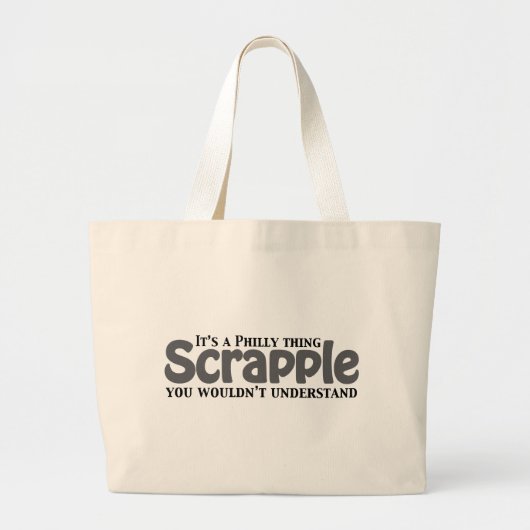 Scrapple Phillyの事 ラージトートバッグ (正面)