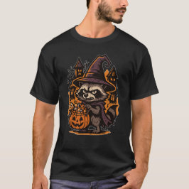 Scrappy Raccoon Halloween Witchy Raccoon Pumpkin Tシャツ