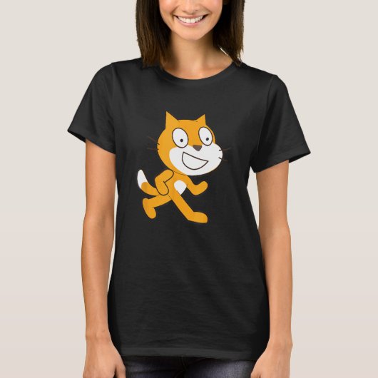 Scratchプログラミング言語公式マスコットキャット Tシャツ (正面)
