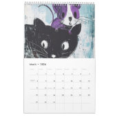 Scratch & Whiskers – Graphic Cat Calendar 2026 カレンダー (3月 2026)