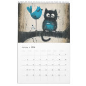 Scratch & Whiskers – Graphic Cat Calendar 2026 カレンダー (1月 2026)