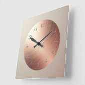 scratched copper plate スクエア壁時計 (傾斜)