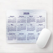 Scratched Ice Ink 2026 Calendar マウスパッド (マウス)