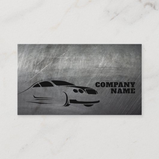 Scratched Metal Effect、Auto Dealer 名刺 (正面)