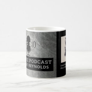 Scratched Metal Effect, Podcaster, Podcast Advert コーヒーマグカップ