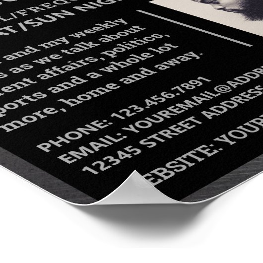 Scratched Metal Effect, Podcaster, Podcast Advert ポスター (角)