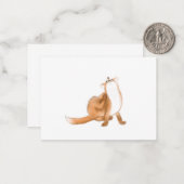 Scratching fox ノートカード (正面/裏面インサイチュ)