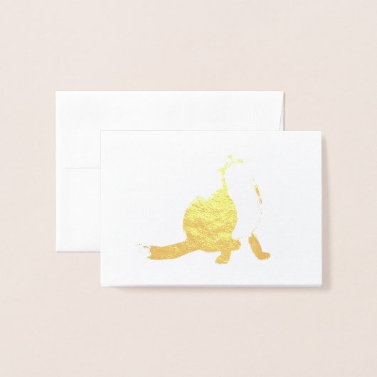 Scratching fox 箔カード (封筒付き正面)