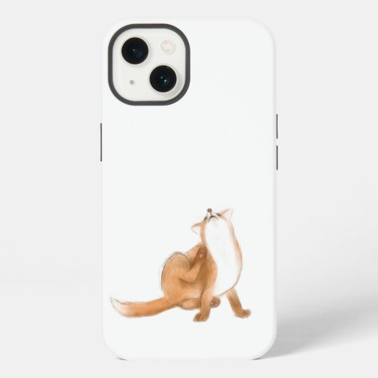 Scratching fox iPhoneケース (裏面)