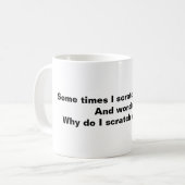 Scratching my head コーヒーマグカップ (正面左)