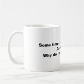 Scratching my head コーヒーマグカップ (左)