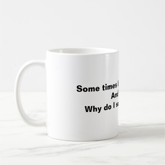 Scratching my head コーヒーマグカップ (左)