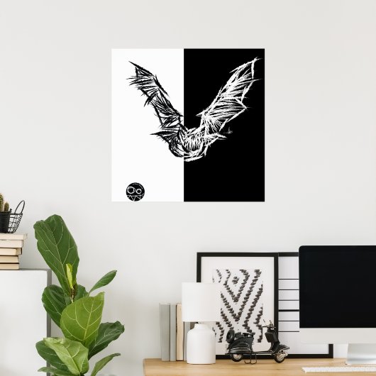 Scratchy Bat Poster/Print 1 ポスター (ホームオフィス)