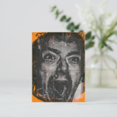 Scream顔はがき ポストカード (スタンド正面)