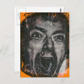 Scream顔はがき ポストカード (正面/裏面)
