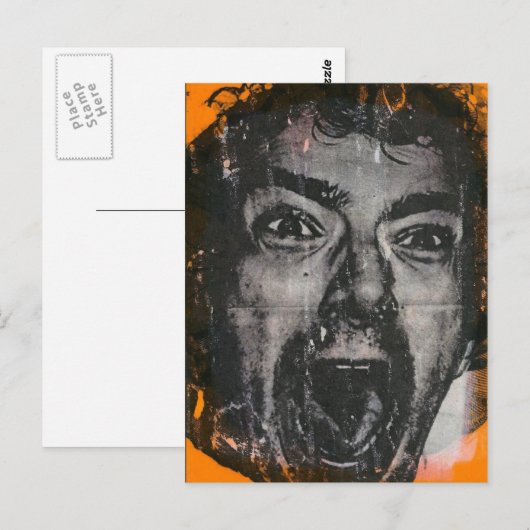 Scream顔はがき ポストカード (正面/裏面)