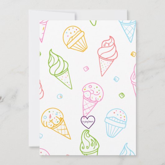 Scream FOUR Ice Cream, 4th Birthday  招待状 (裏面)