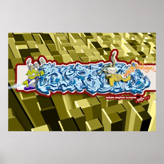 Scream (Graffiti-Style, SUPER_SHMOOVE) ポスター (正面)