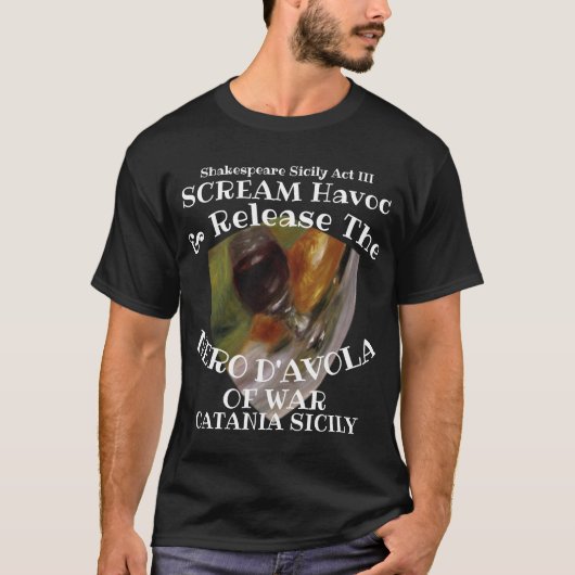 Scream Havoc Release ネロダヴォラ ワー キャターニア Tシャツ (正面)