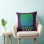 Scream Here | グリーン＆ブルーの波紋模様のクッション クッション (椅子)