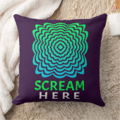 Scream Here | グリーン＆ブルーの波紋模様のクッション クッション (ブランケット)